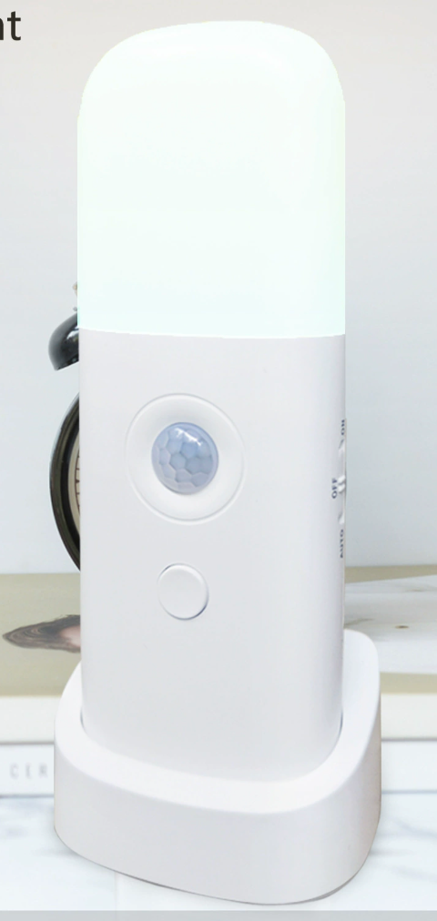 Lampe de nuit à détecteur de mouvement LED rechargeable par USB - Dimmable, portable, lampe de nuit activée pour chambre d'enfants, chambre à coucher, couloir - solution d'éclairage idéale pour la sécurité et le confort des enfants