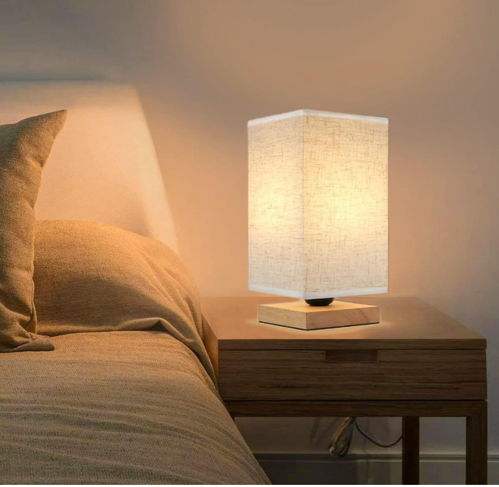 Lâmpada de Estilo Chinês Vintage - Lâmpada de Secretária em Madeira com Pintura Retro de Paisagem, Ideal para Decoração de Quarto e Iluminação com Personalidade - Lâmpada de Mesa Perfeita para Entusiastas de Antiguidades