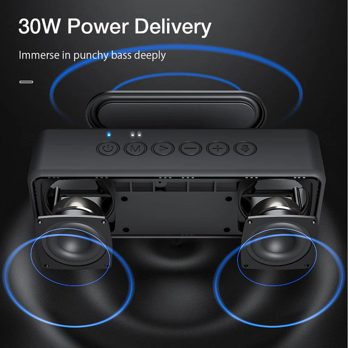 XDOBO® X-serien trådløs Bluetooth-høyttaler - 30W høyttaler med stort batteri for langvarig utendørs og vanntett bruk