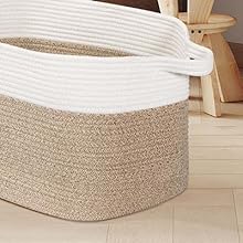 Large Cotton Rope Storage Basket – Foldable Laundry & Blanket Bin (55×38×30cm)