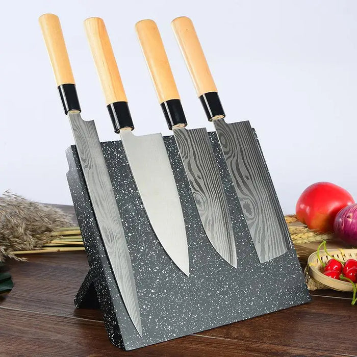 Foldable Magnetic Knife Rack — ABS Plastic, Matte Black