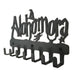 Alohomora Letter Metal Wall Key Holder — 7-Hook Decorative Organiser