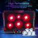 17-inch Six-Fan Laptop Cooler with LED Screen and Dual USB Ports