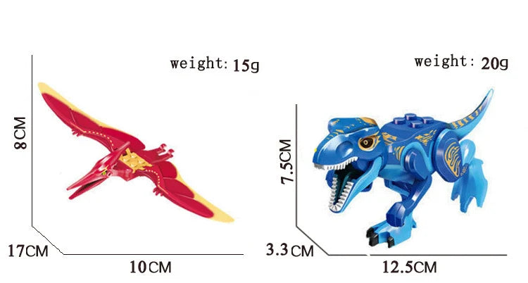 Tyrannosaurus Rex Building Block Figure — Jurassic Dinosaur Brick Toy (LEGO-compatible, 1pc)