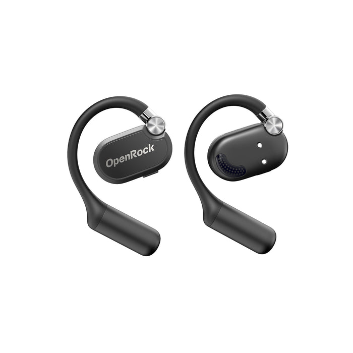 OneOdio OpenRock X – Open Ear True Wireless-Kopfhörer, Sport-Ohrhörer, Bluetooth 5.3, starker Bass, 4-Mikrofon-ENC, verbesserte verstellbare Silikon-Ohrbügel, 48 Stunden Spielzeit, schweißresistent, Smart-App, kompatibel mit iPhone und Android
