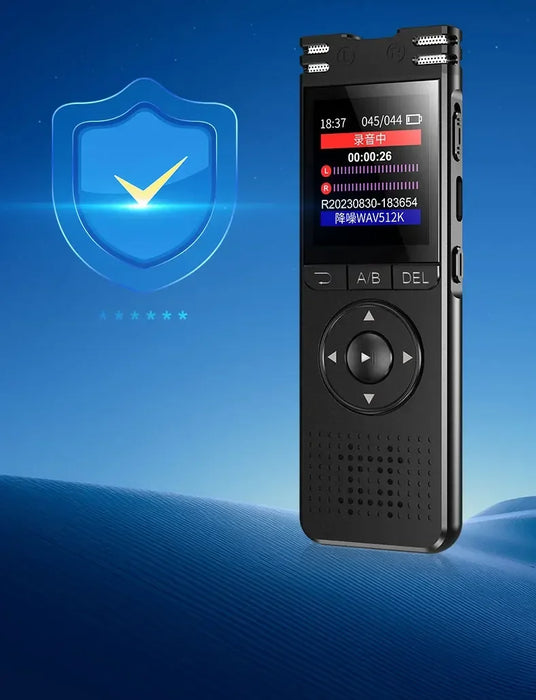 Pen Voice Recorder — 1.44in Colour Screen, Dual Mic, 500mAh, Up to 128GB