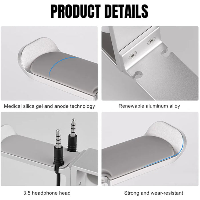PC Gaming Aluminium Dual Headset Stand — Under-Desk Clamp with Adjustable Rotating Arm