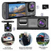 Dash Cam 1080p Full HD with IR Night Vision, 2-inch IPS Screen — 2- or 3-Camera DVR