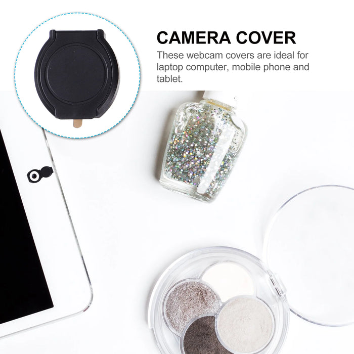 5-pack Ultra-Thin Webcam Privacy Covers for Laptops, Tablets and Phones — Black