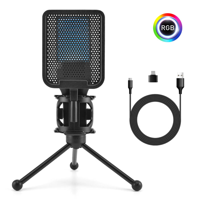 USB Condenser Microphone Kit for PC & Laptop — Desktop Streaming, Podcasting and Gaming