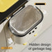 Cream Wall-mounted Kitchen Bin with Lid — 9L / 12L (DIY option)