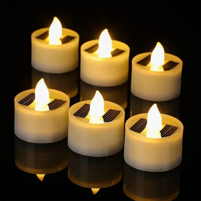 Solar LED Flameless Candle — Waterproof Outdoor Night Light for Parties