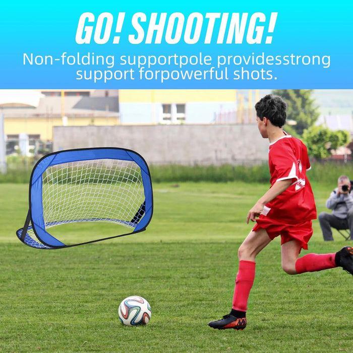 Portable Pop-Up Football Goal with Carry Bag — Collapsible Training Net
