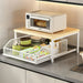 2026 Kitchen Countertop Organiser Rack — Pull-Out Shelf for Microwave, Coffee Machine & Printer