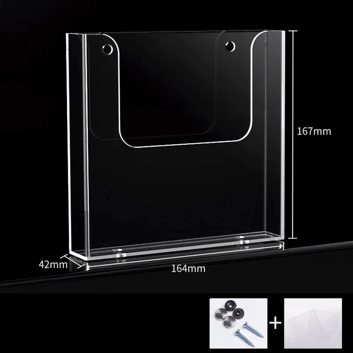 A4/A5 Wall-Mounted Clear Acrylic Brochure & Flyer Holder — Magnetic Options