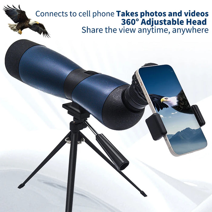25-75x70 Spotting Scope Monocular with BAK4 Prism, Waterproof for Birdwatching, Shooting & Camping