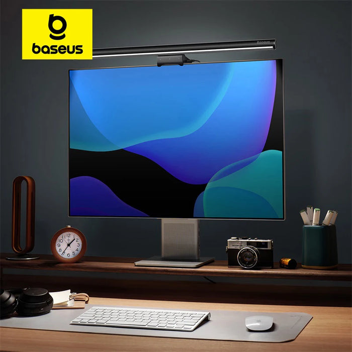 Baseus Screen Light Skrivebordslampe - Dataskjermhengende, USB-drevet, Laptoplys, LCD-skjermlys, Bord- og Studielampe - Ideell for Arbeid, Studier og Leseoppgaver