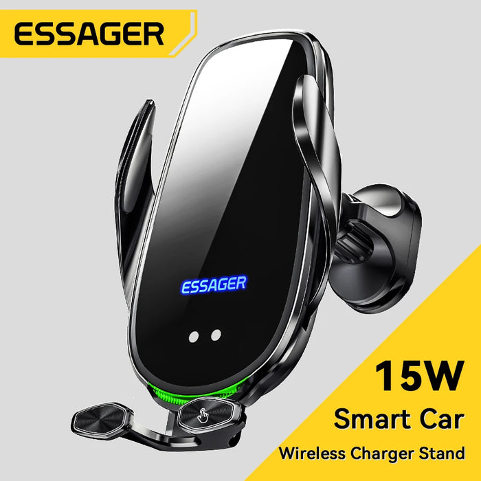 15W Qi Wireless Car Vent Phone Holder – Fast Charging & Auto Grip