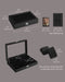 Lockable Watch Box – 24 Slots with Glass Lid, Velvet-Lined Storage Case