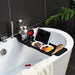 Extendable Bathtub Shelf – Retractable Bath Tray & Towel Holder (Black or White)