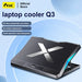 Q3 Six-Fan Adjustable Laptop Cooler — Silent Air-Cooled Stand for 10–17-inch Laptops