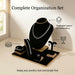 Velvet Jewellery Organiser Stand – Metal Ring, Pendant, Bracelet & Watch Display