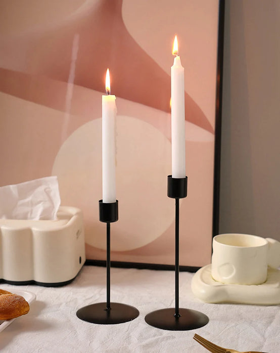 Simple Iron Candlestick — Dinner Table Candle Holder