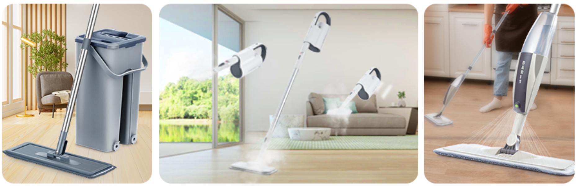 SDARISB Long-Handle Silicone Toilet Brush with Bendable Head (DR-FE94)