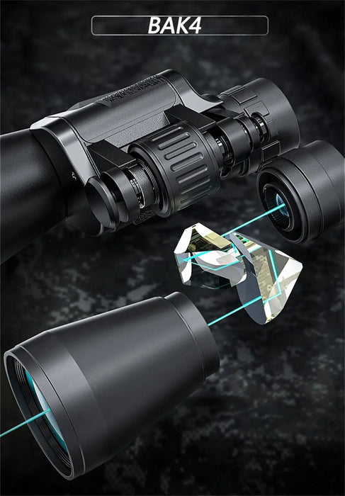 20x50 HD BAK4 Prism Binoculars — 20x Magnification, 50mm Objective, IPX4