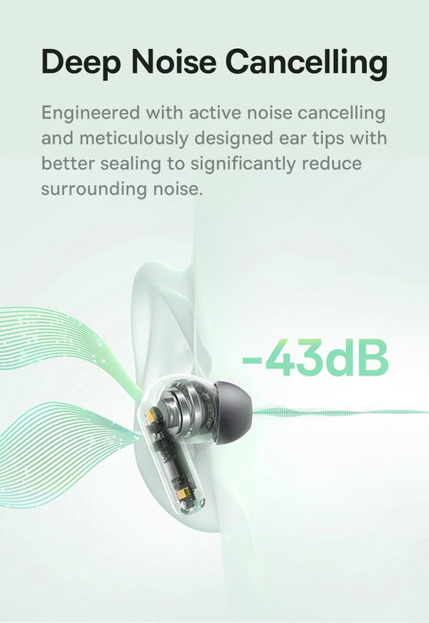 Baseus E Series – ANC True Wireless Earbuds, 12mm SuperBass, Bluetooth 6.0