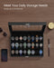 Lockable Watch Box – 24 Slots with Glass Lid, Velvet-Lined Storage Case