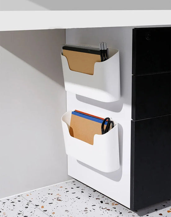 Adhesive Wall-Mounted Storage Rack – Single-Tier Kitchen & Bathroom Organiser (1pc/2pc)