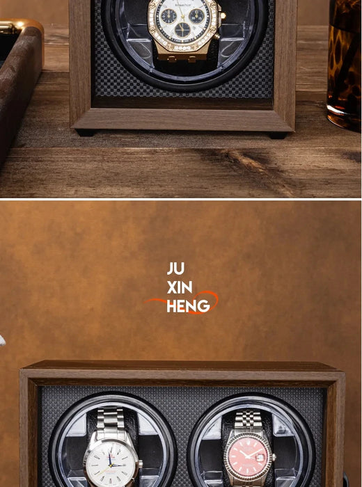 Wooden USB Watch Winder for Automatic Watches — Silent Mabuchi Motor