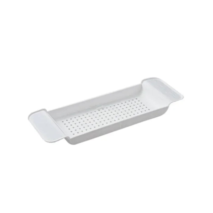 Extendable Bathtub Shelf – Retractable Bath Tray & Towel Holder (Black or White)