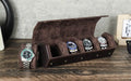 Vintage Genuine Leather Watch Roll Travel Case — 1/2/3/4/6/8 Slot Organiser