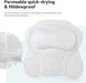 Bath Pillow for Neck & Back Support with Strong Suction Cups — Soft Spa Cushion (White)