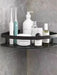 Aluminium Corner Bathroom Shelf – Adhesive Triangle Shampoo Holder (Silver, 2pcs)