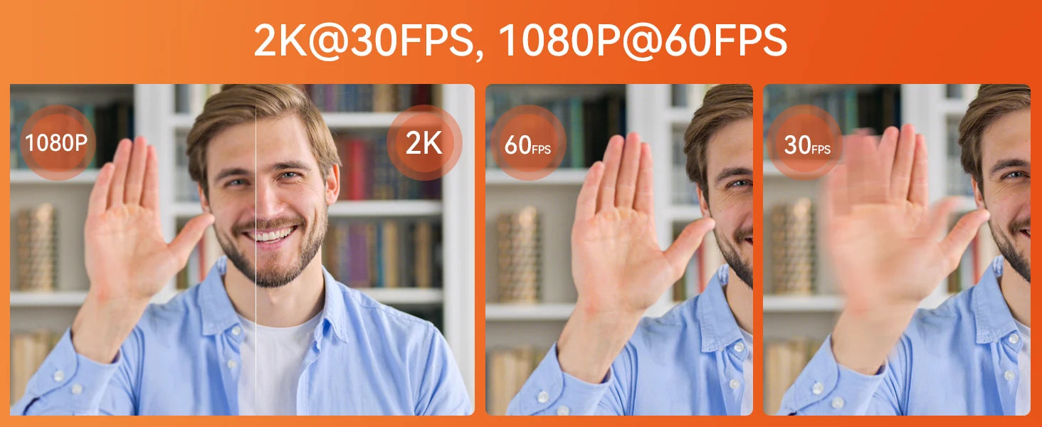 nuroum V11 2K Webcam — 1080p 60FPS, 90° Wide Angle, USB Plug & Play with Mic & Privacy Cover