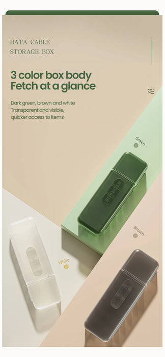 7-Compartment Cable Storage Box – Plastic Cord Organiser for Home & Travel