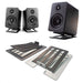 Pair of Desktop Speaker Stands — 16° Tilt, Aluminium Alloy, Anti‑Vibration Pads