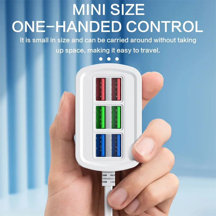 6-in-1 Fast USB Charging Station with 1m Cord (30W)