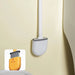 Wall-Mounted Soft TPR Toilet Brush with Removable Handle — Space-Saving