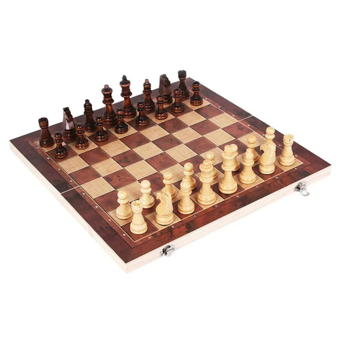 3-in-1 Travel Games Set — Chess, Backgammon & Checkers (Five Sizes)