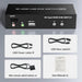 Dual‑Monitor HDMI KVM Switch 2x2 USB 3.0/2.0 4K 60Hz — 2 PCs, 2 Monitors