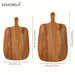 Wooden Cutting Board with Handle — Rectangle Food-Safe Board for Fish, Cheese, Bread & Fruit