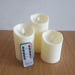 3pc USB Rechargeable Flameless LED Candles with Remote — Home, Wedding & Valentine Decor