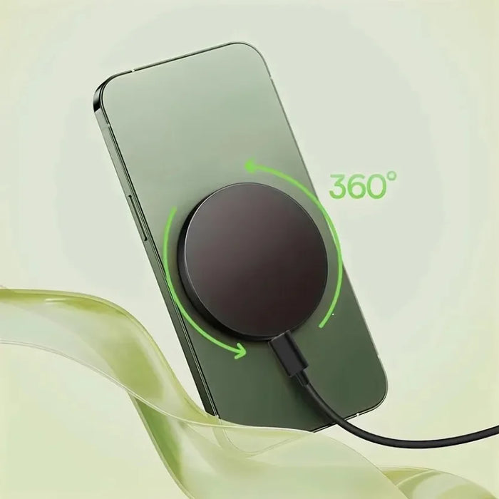 Magnetic Wireless Charger Pad for iPhone 12–17 & AirPods Pro — 15W MagSafe‑style