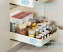 Metal Slide‑Rail Pull‑Out Cabinet Organiser with Self‑Adhesive Base