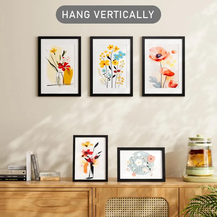 Pack of 3 A3 Photo Frames (29.7 x 42 cm) – Rustic Wood-Effect MDF