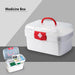 2-Tier Plastic Medicine Box with Handle — Large Capacity First‑Aid Organiser